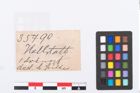 Etikett zu Bronzeringfußknopf (NHMW-PRAE-035790)